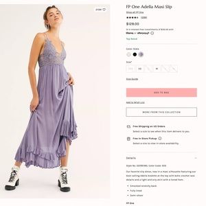 NWT Free People Adella Maxi Slip in Slate size Small
